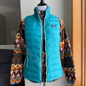 Patagonia Down Sweater Vest Medium Tobago Blue 800-fill Down Regular Fit M